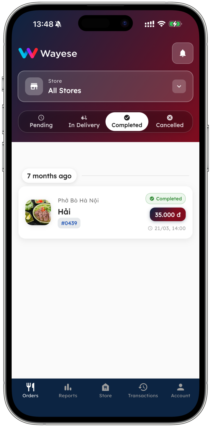 Merchant App Screenshot
