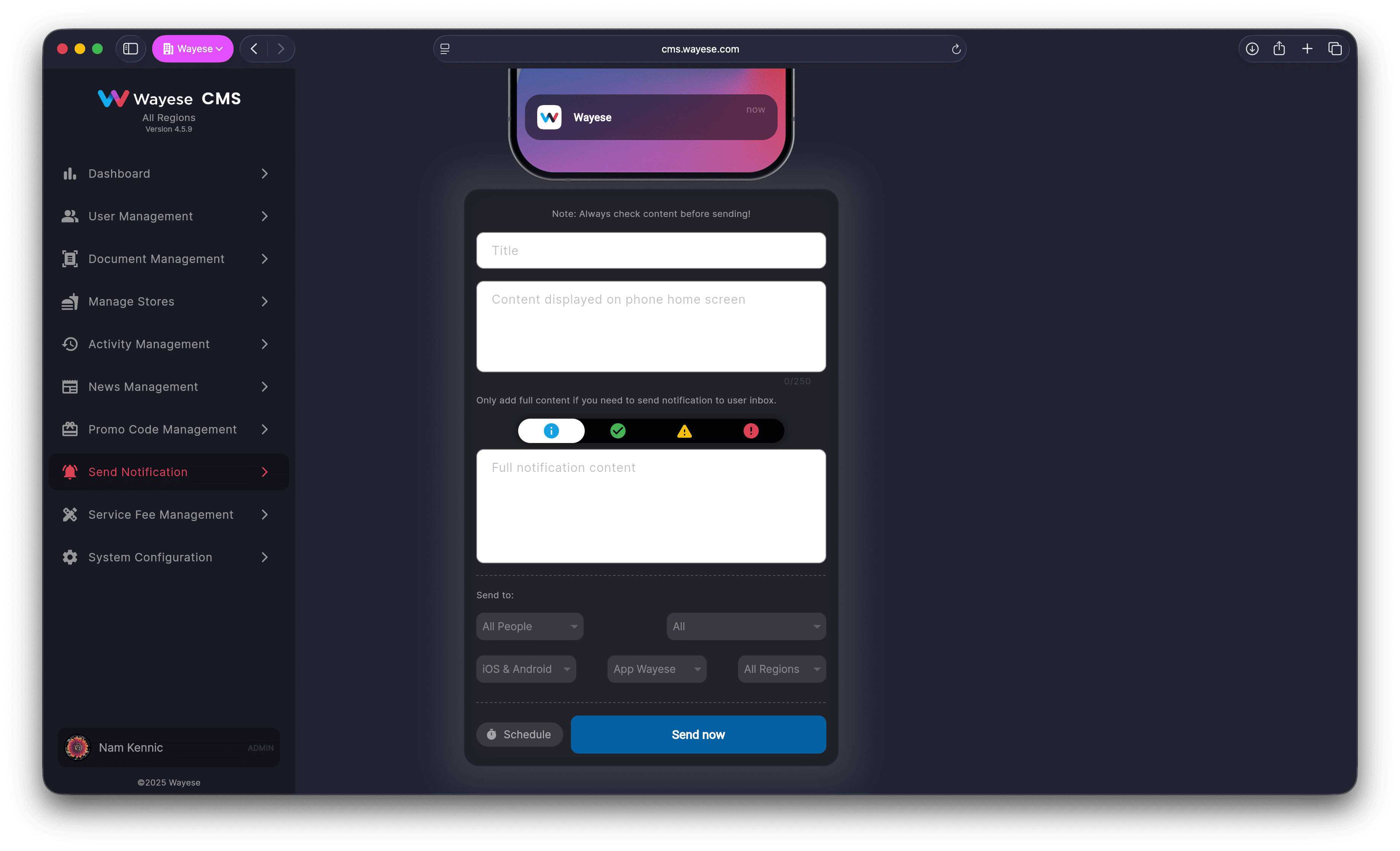 Dashboard Screenshot