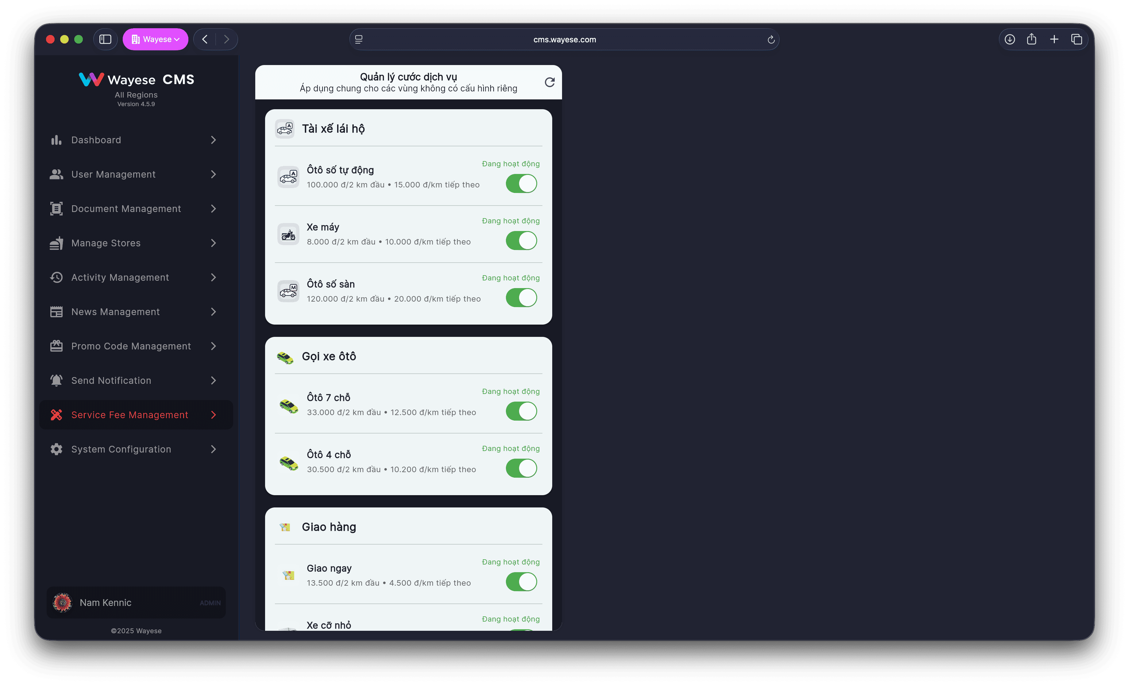 Dashboard Screenshot