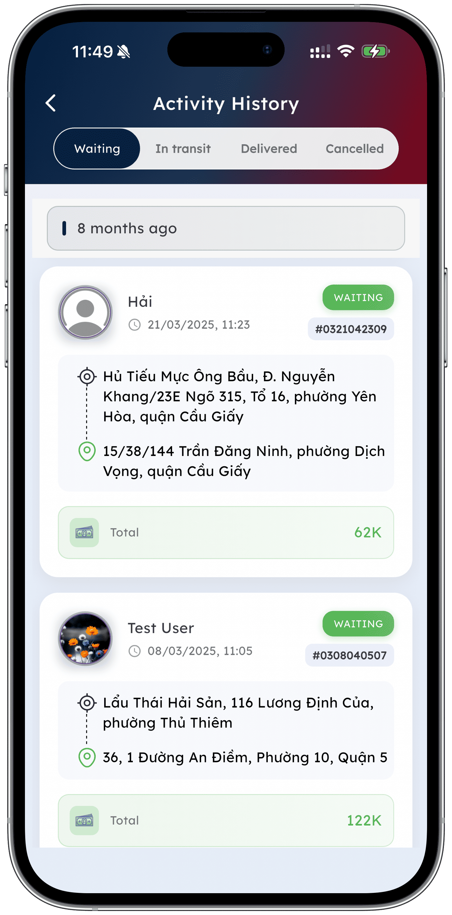 Driver App Screenshot