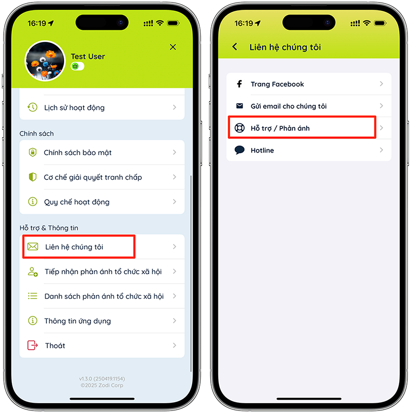 Hình ảnh hướng dẫn liên hệ